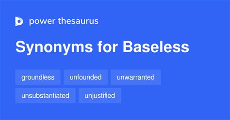 baseless synonym|Synonyms of BASELESS .